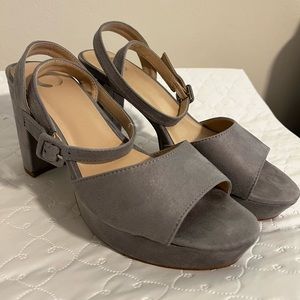 Grey Chunky High Heels